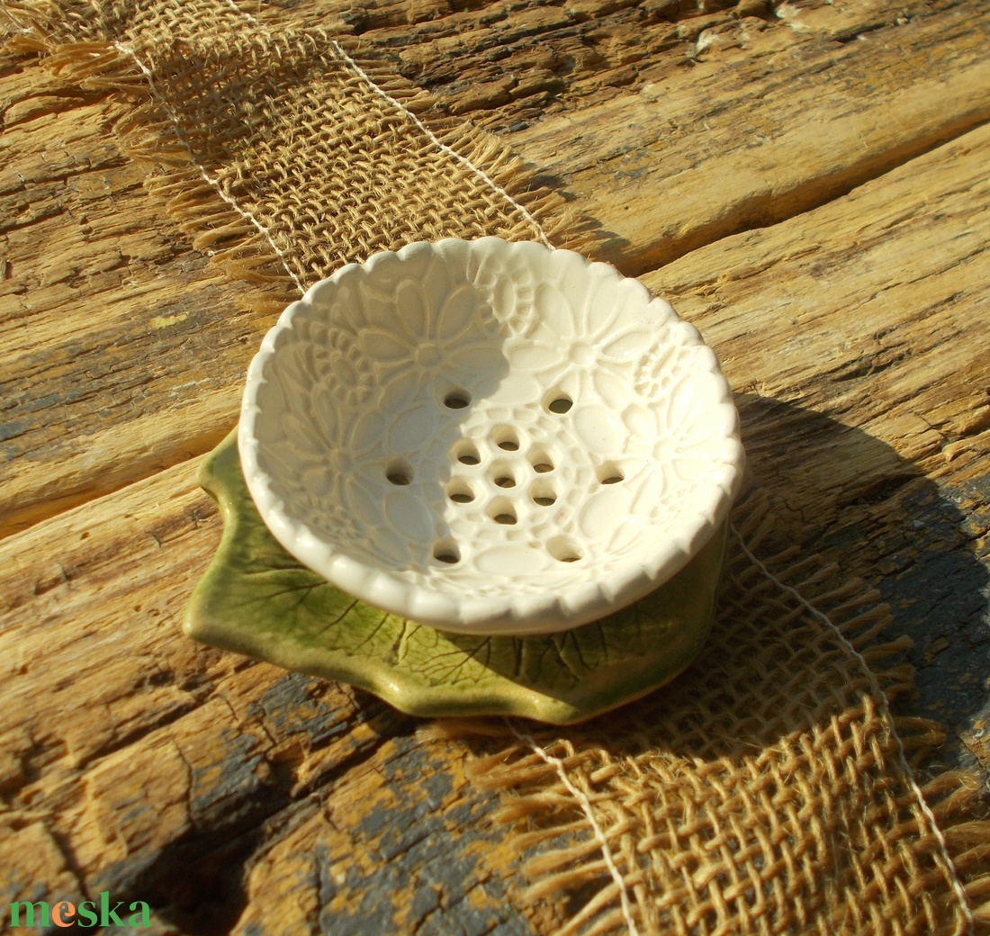 Kétrészes szappantartó - otthon & életmód - fürdőszoba - szappantartó - Meska.hu