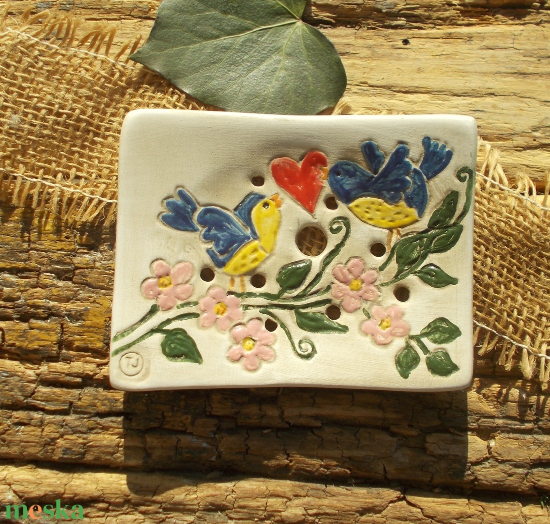Madárkás szappantartó - otthon & életmód - fürdőszoba - szappantartó - Meska.hu