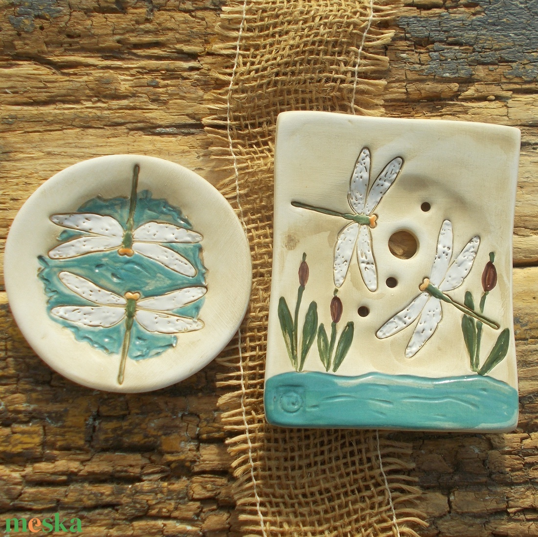 Szitakötők - otthon & életmód - fürdőszoba - szappantartó - Meska.hu