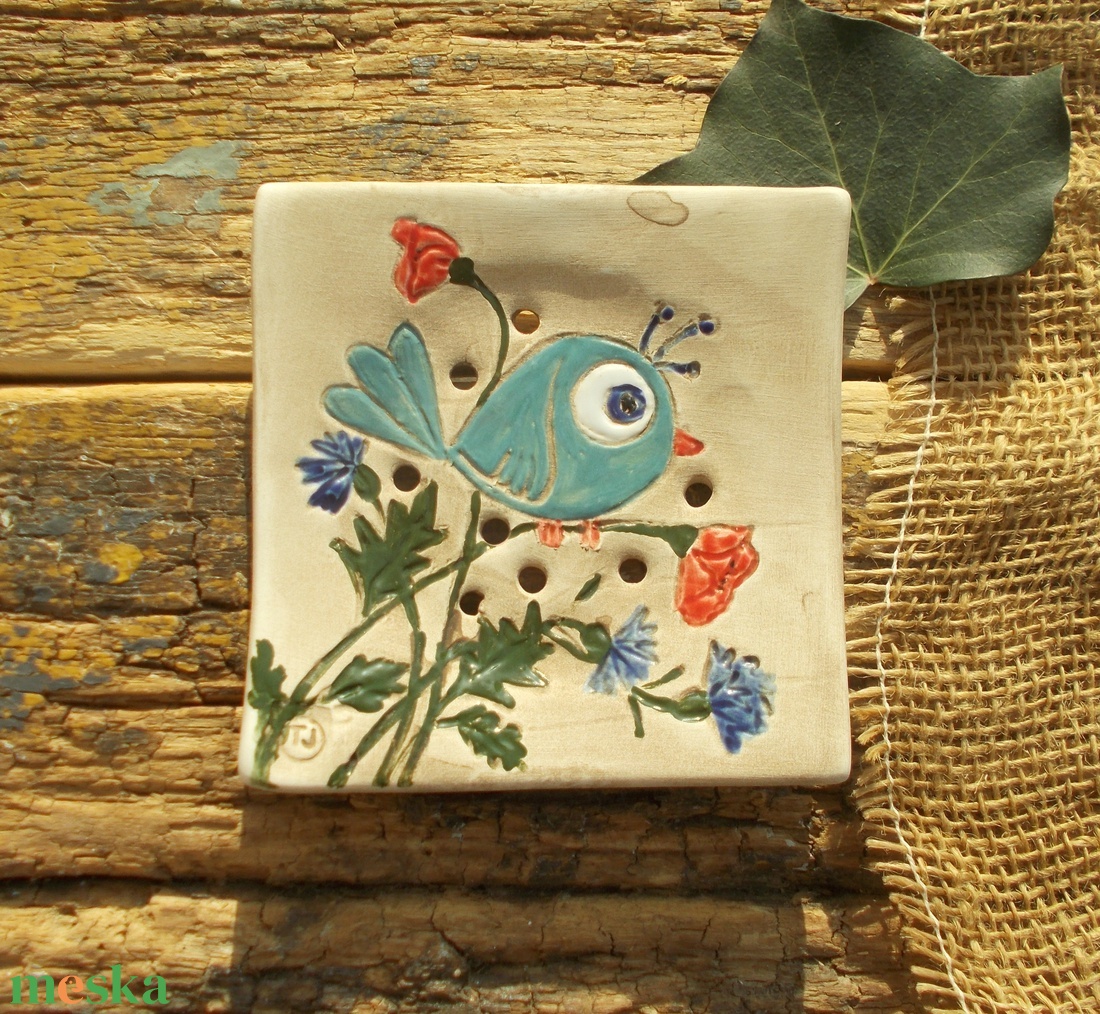 Madárka - otthon & életmód - fürdőszoba - szappantartó - Meska.hu