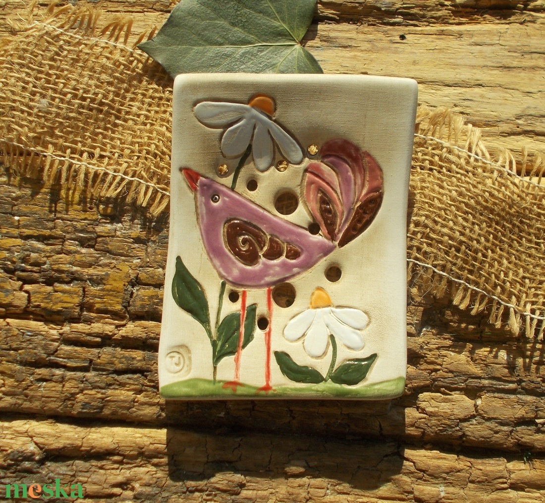 Madárkás szappantartó - otthon & életmód - fürdőszoba - szappantartó - Meska.hu