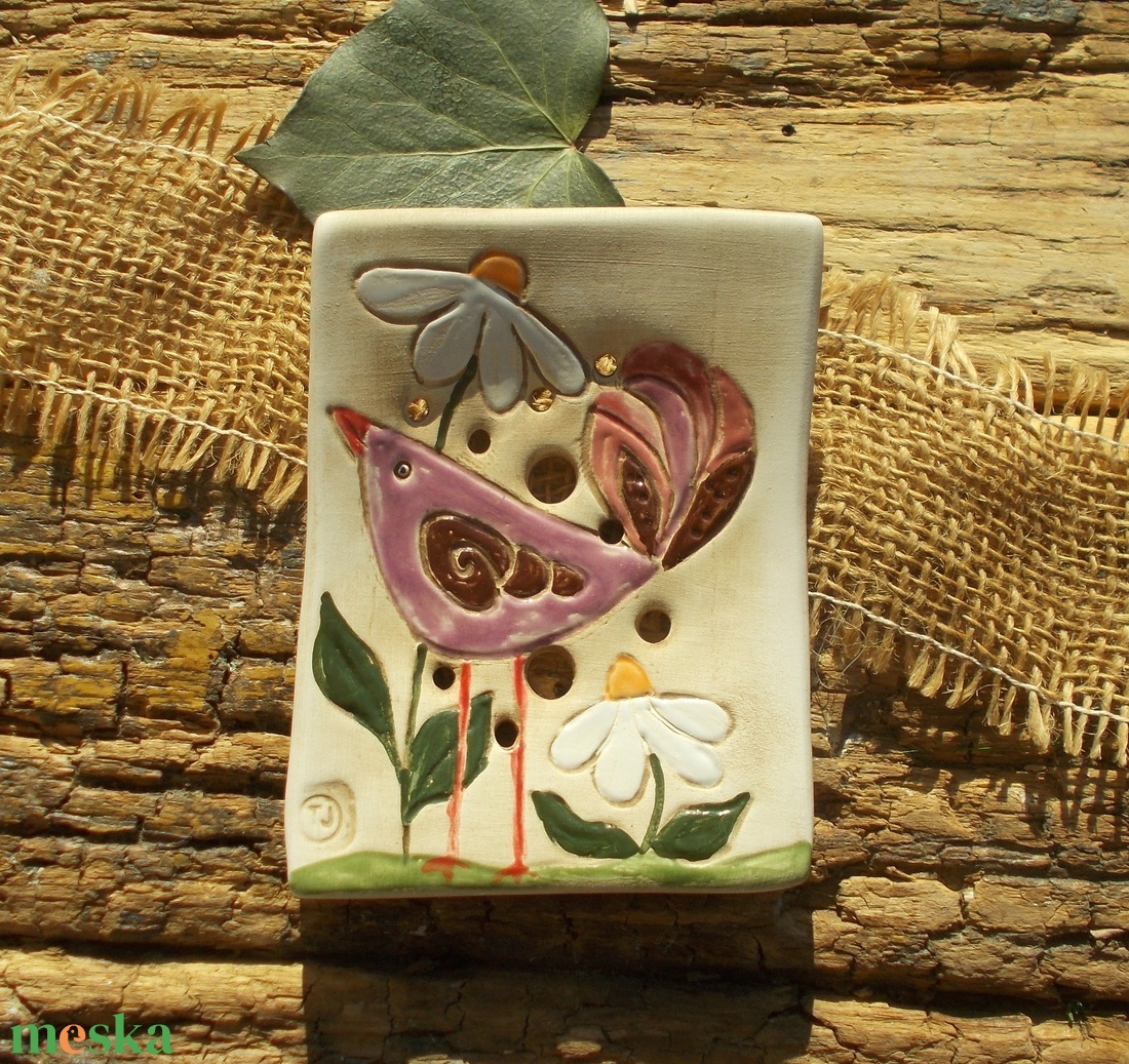 Madárkás szappantartó - otthon & életmód - fürdőszoba - szappantartó - Meska.hu