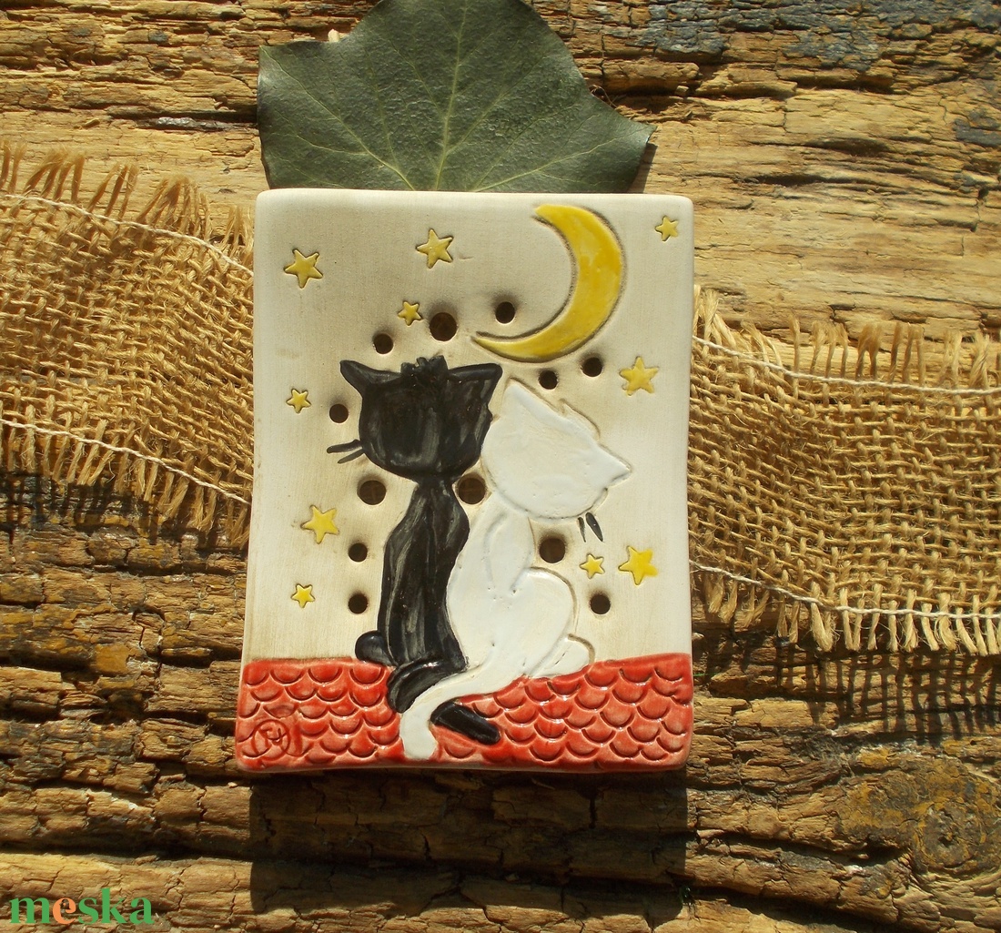 Cicák,  szappantartó - otthon & életmód - fürdőszoba - szappantartó - Meska.hu