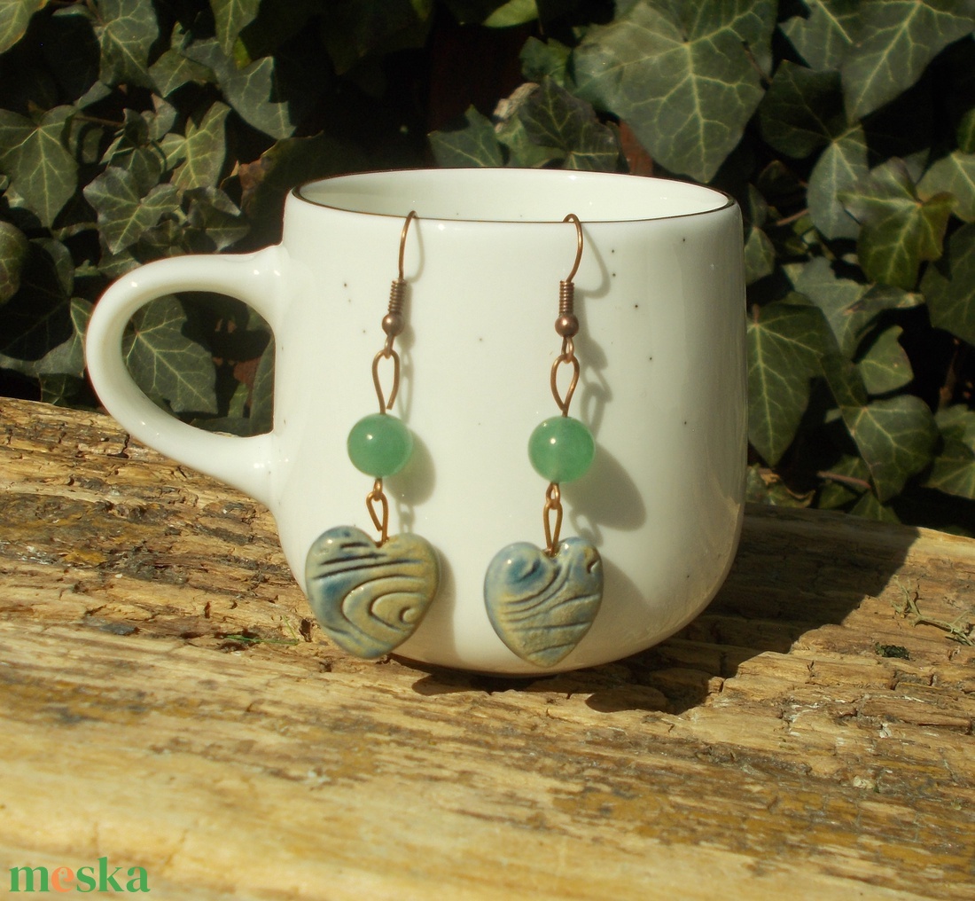 Antikolt fülbevaló - ékszer - fülbevaló - lógó fülbevaló - Meska.hu