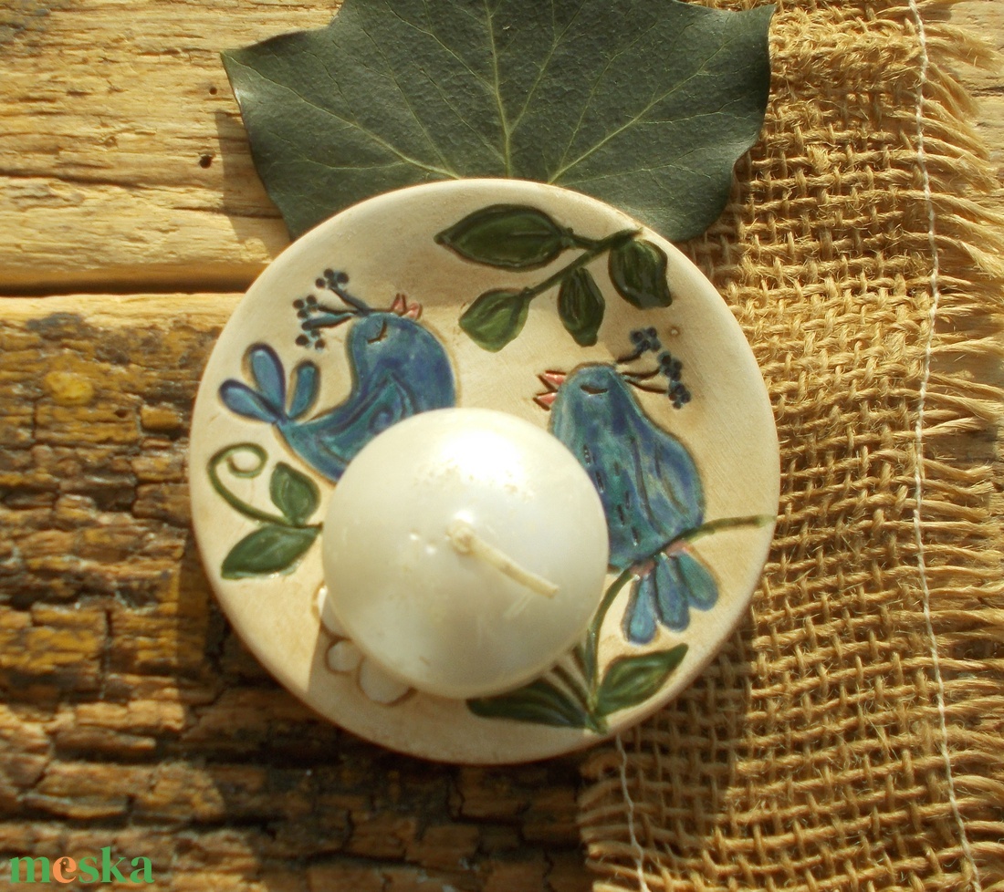 Madárkás  mécsestartó - otthon & életmód - gyertya, illat, aroma - mécses és mécsestartó - Meska.hu