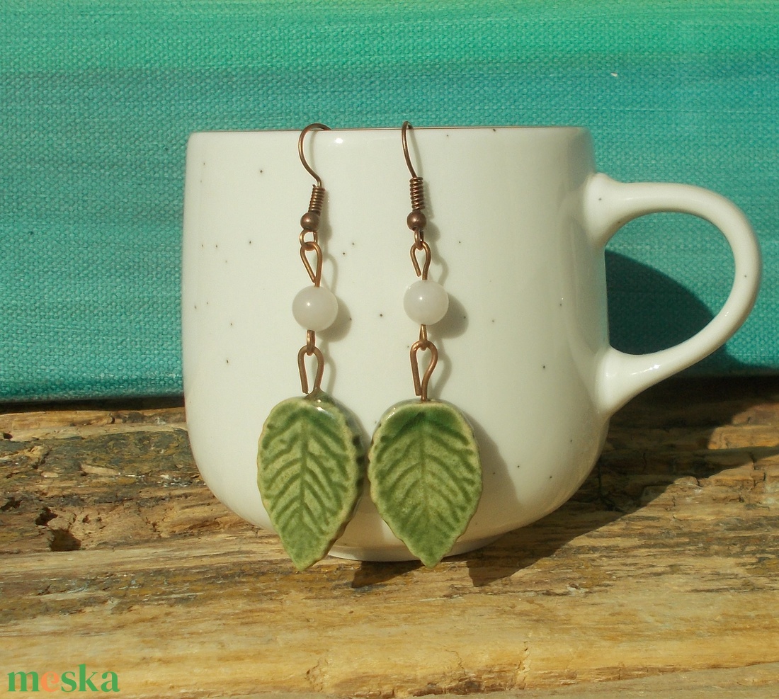 Antikolt fülbevaló - ékszer - fülbevaló - lógó fülbevaló - Meska.hu