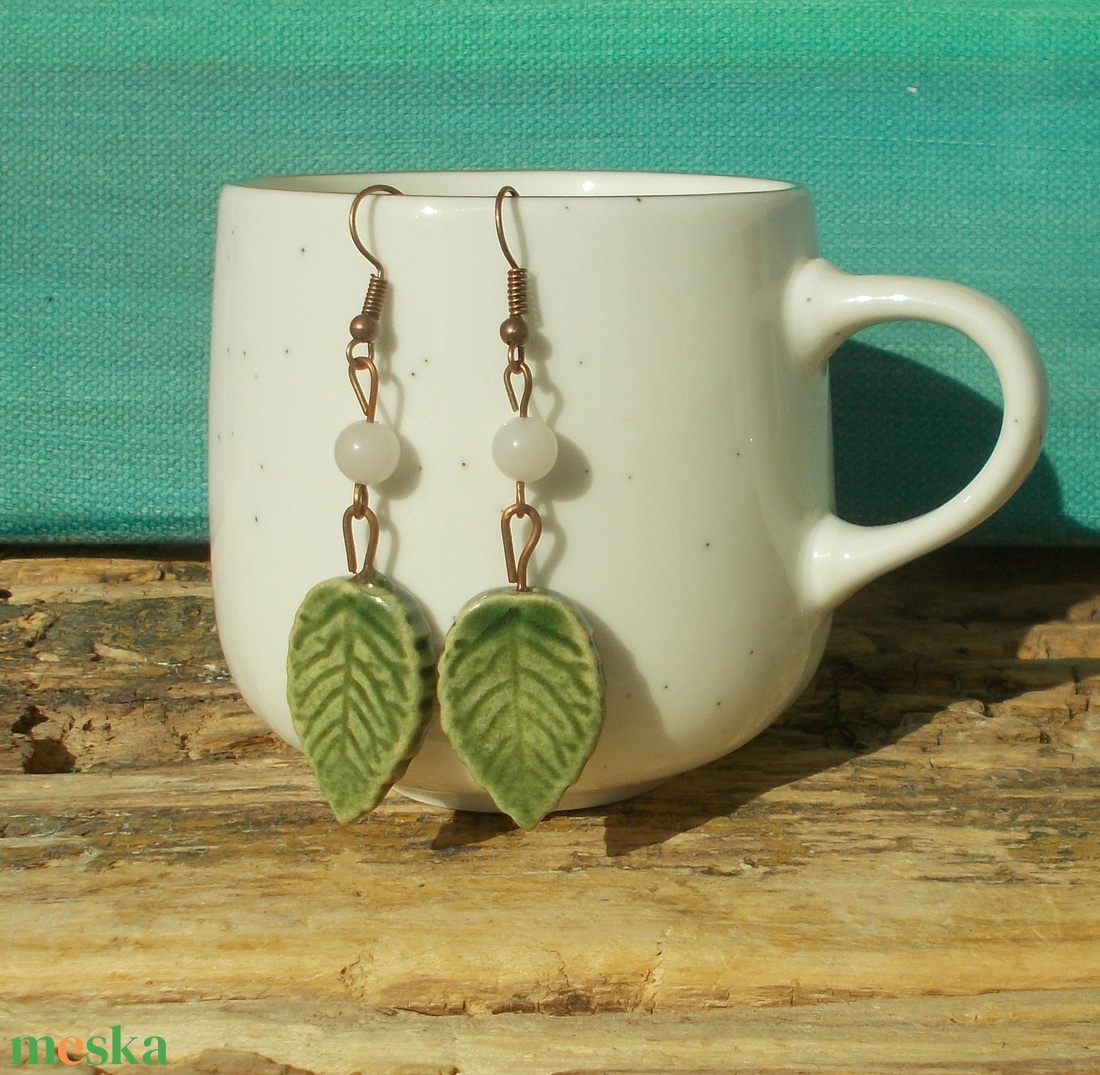 Antikolt fülbevaló - ékszer - fülbevaló - lógó fülbevaló - Meska.hu