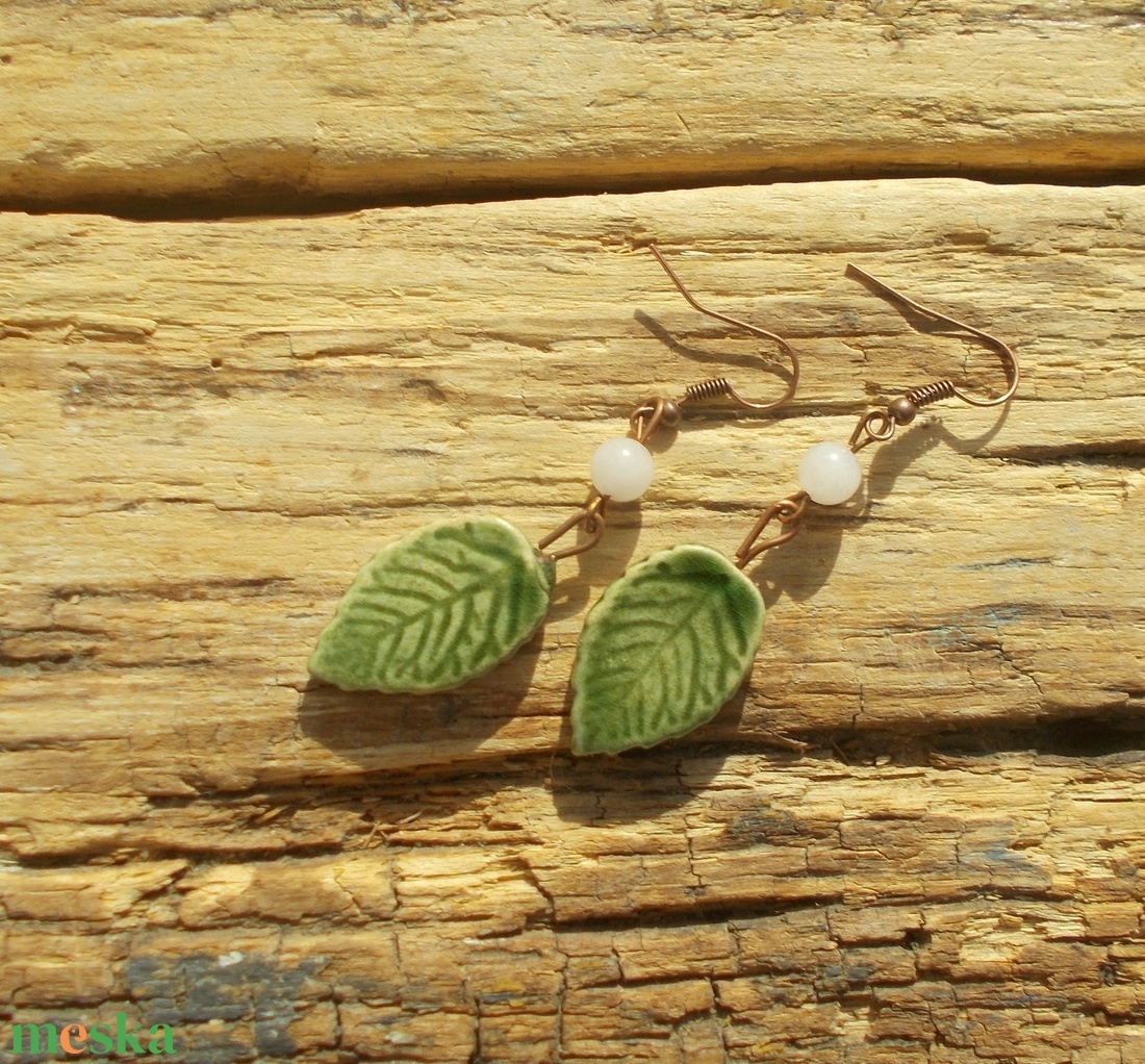 Antikolt fülbevaló - ékszer - fülbevaló - lógó fülbevaló - Meska.hu