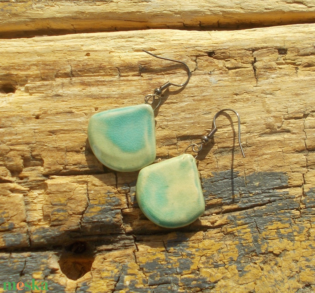 Antikolt türkiz fülbevaló - ékszer - fülbevaló - lógó fülbevaló - Meska.hu