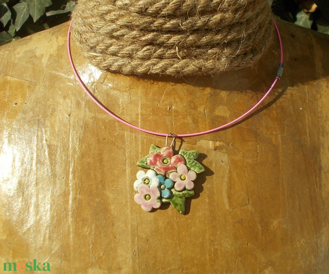 Virág nyaklánc  - ékszer - nyaklánc - medálos nyaklánc - Meska.hu