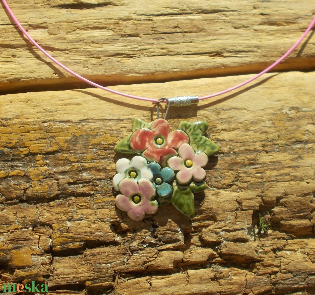 Virág nyaklánc  - ékszer - nyaklánc - medálos nyaklánc - Meska.hu