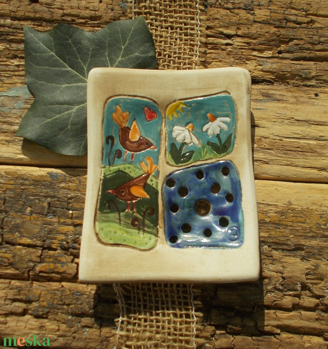 Vidám  szappantartó - otthon & életmód - fürdőszoba - szappantartó - Meska.hu