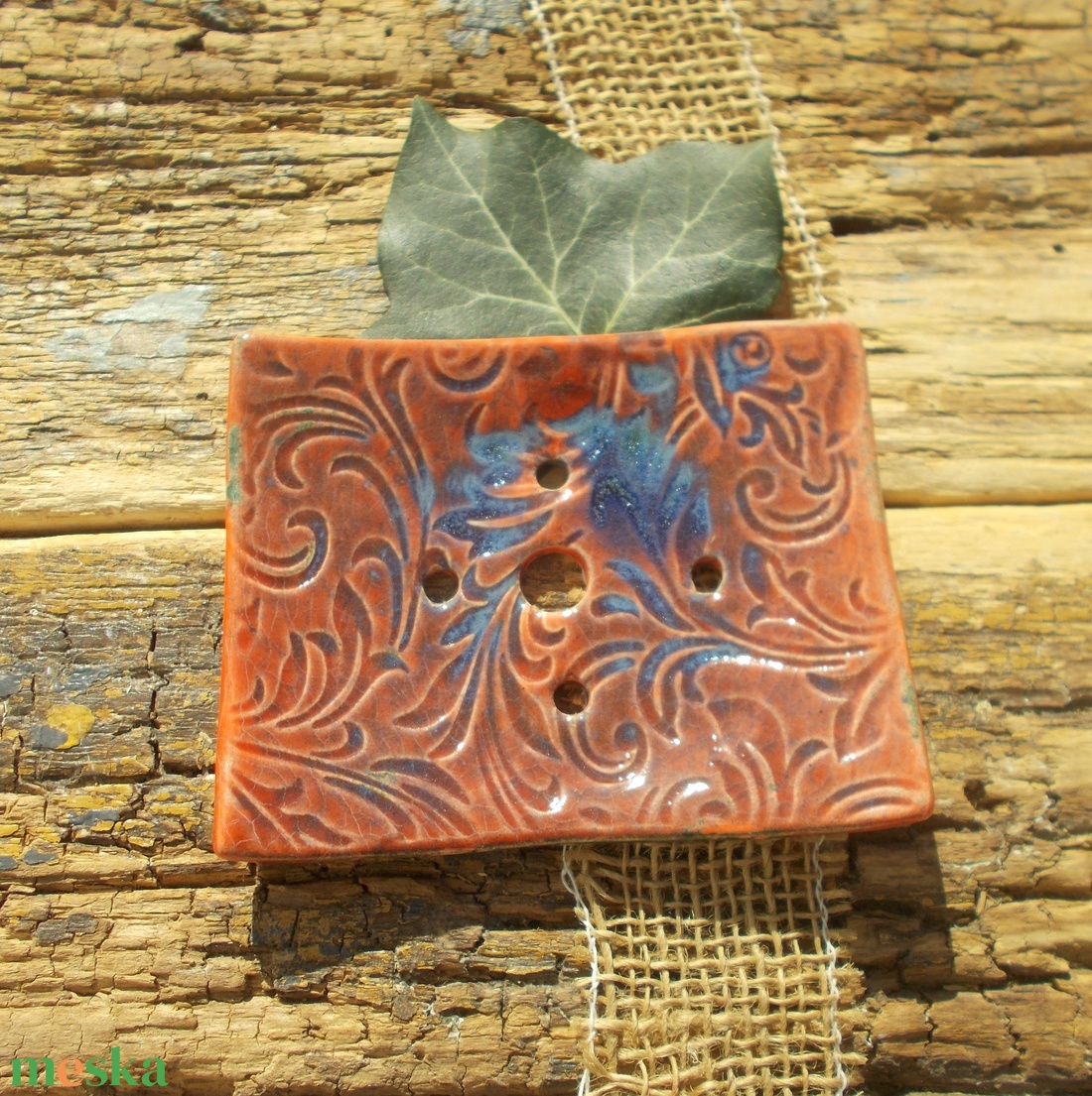 Csipkés szappantartó - otthon & életmód - fürdőszoba - szappantartó - Meska.hu