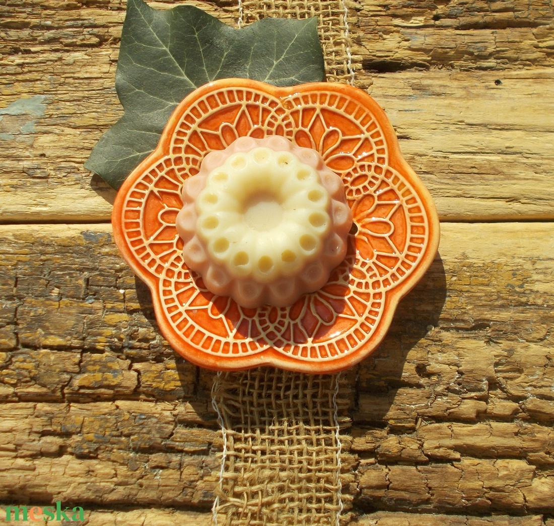 Csipkés szappantartó - otthon & életmód - fürdőszoba - szappantartó - Meska.hu