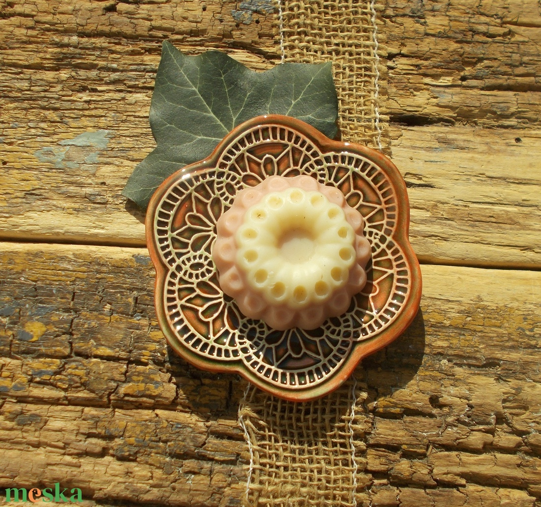 Csipkés szappantartó - otthon & életmód - fürdőszoba - szappantartó - Meska.hu