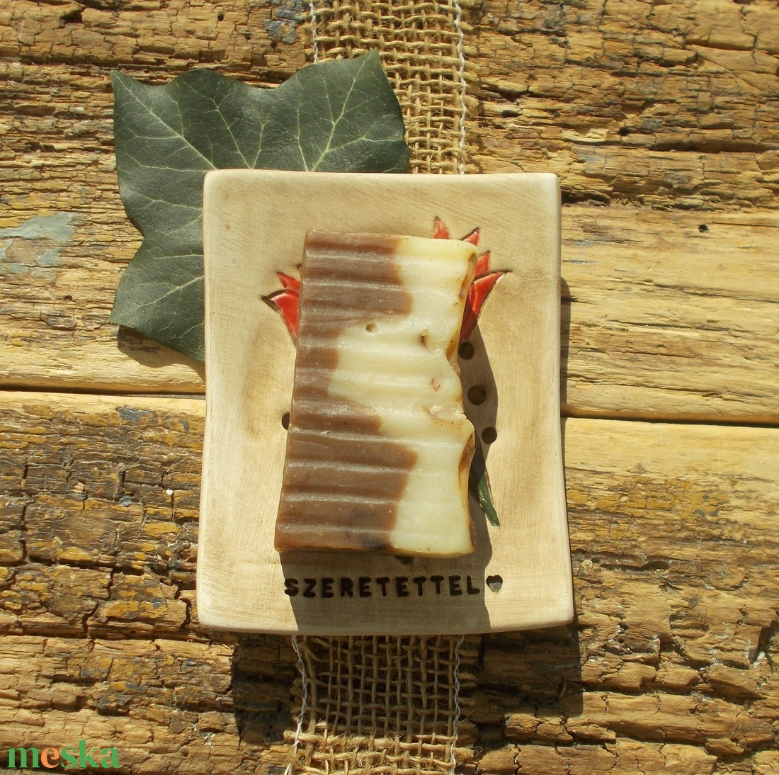 Tulipános  szappantartó - otthon & életmód - fürdőszoba - szappantartó - Meska.hu