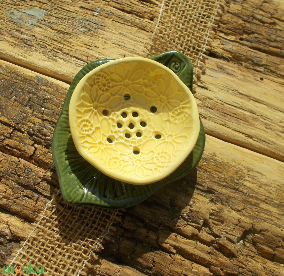 Kétrészes szappantartó - otthon & életmód - fürdőszoba - szappantartó - Meska.hu