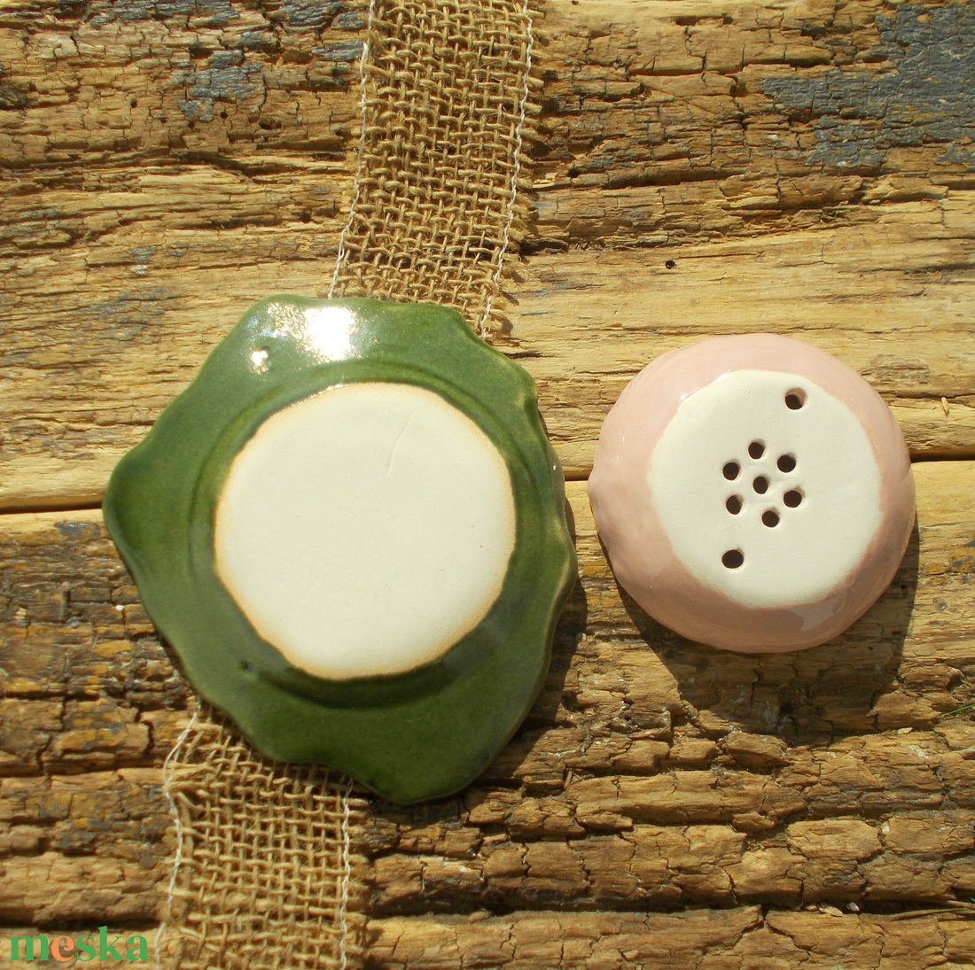 Kétrészes szappantartó - otthon & életmód - fürdőszoba - szappantartó - Meska.hu