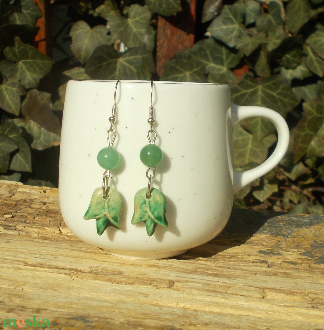 Tulipános fülbevaló - ékszer - fülbevaló - lógó fülbevaló - Meska.hu