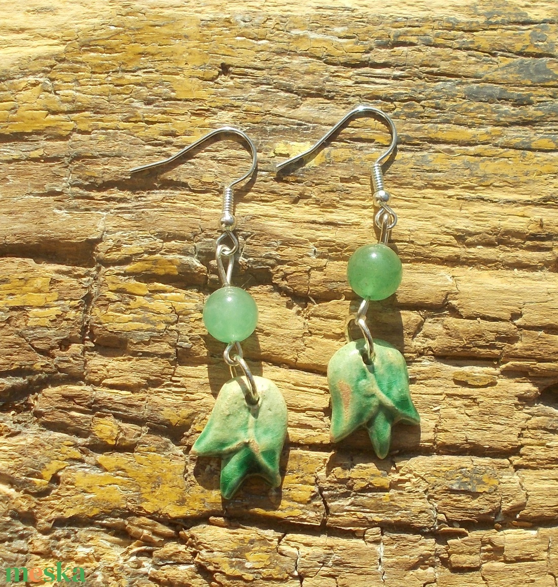 Tulipános fülbevaló - ékszer - fülbevaló - lógó fülbevaló - Meska.hu