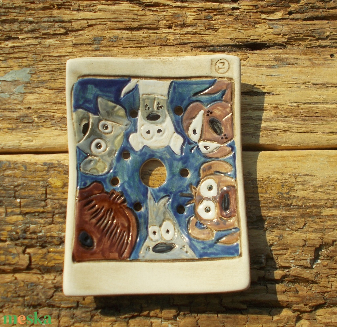 Kutyusok - otthon & életmód - fürdőszoba - szappantartó - Meska.hu