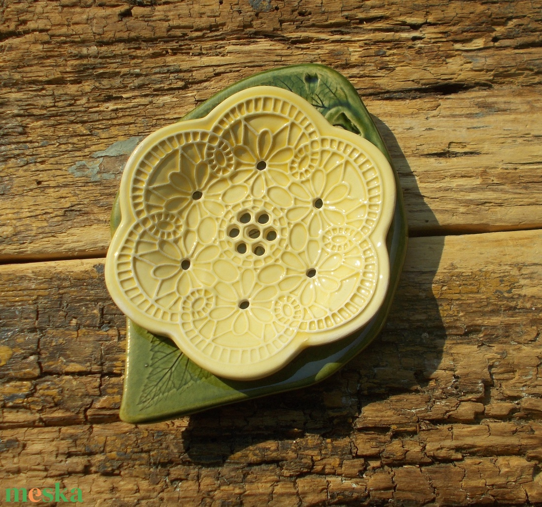 Kétrészes szappantartó - otthon & életmód - fürdőszoba - szappantartó - Meska.hu