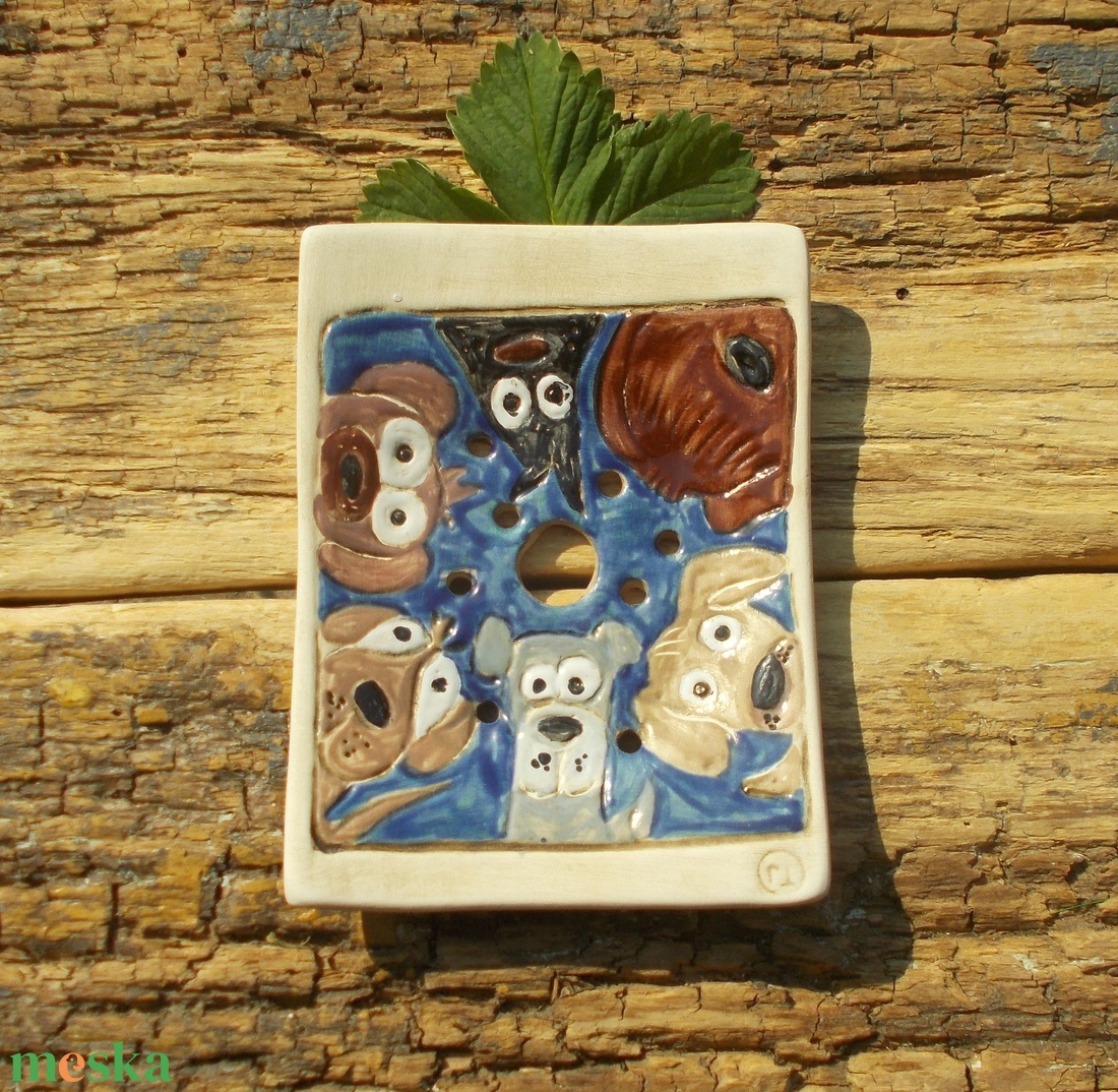 Kutyusok - otthon & életmód - fürdőszoba - szappantartó - Meska.hu