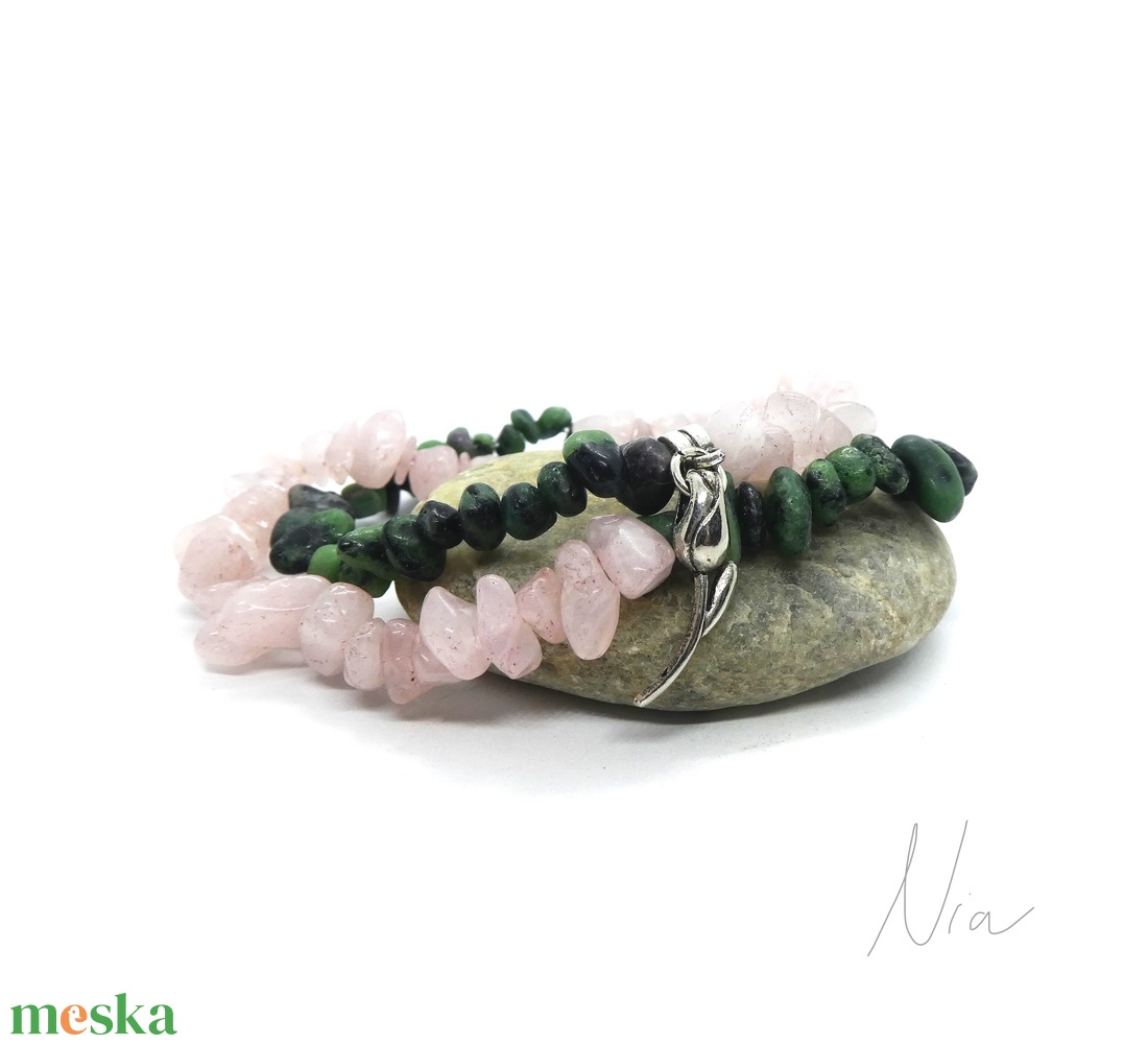 Tulipánkert - duplasoros ásványkarkötő tulipán medállal - ékszer - karkötő - karkötő medállal - Meska.hu Tulipánkert - duplasoros ásványkarkötő tulipán medállal - ékszer - karkötő - karkötő medállal - Meska.hu