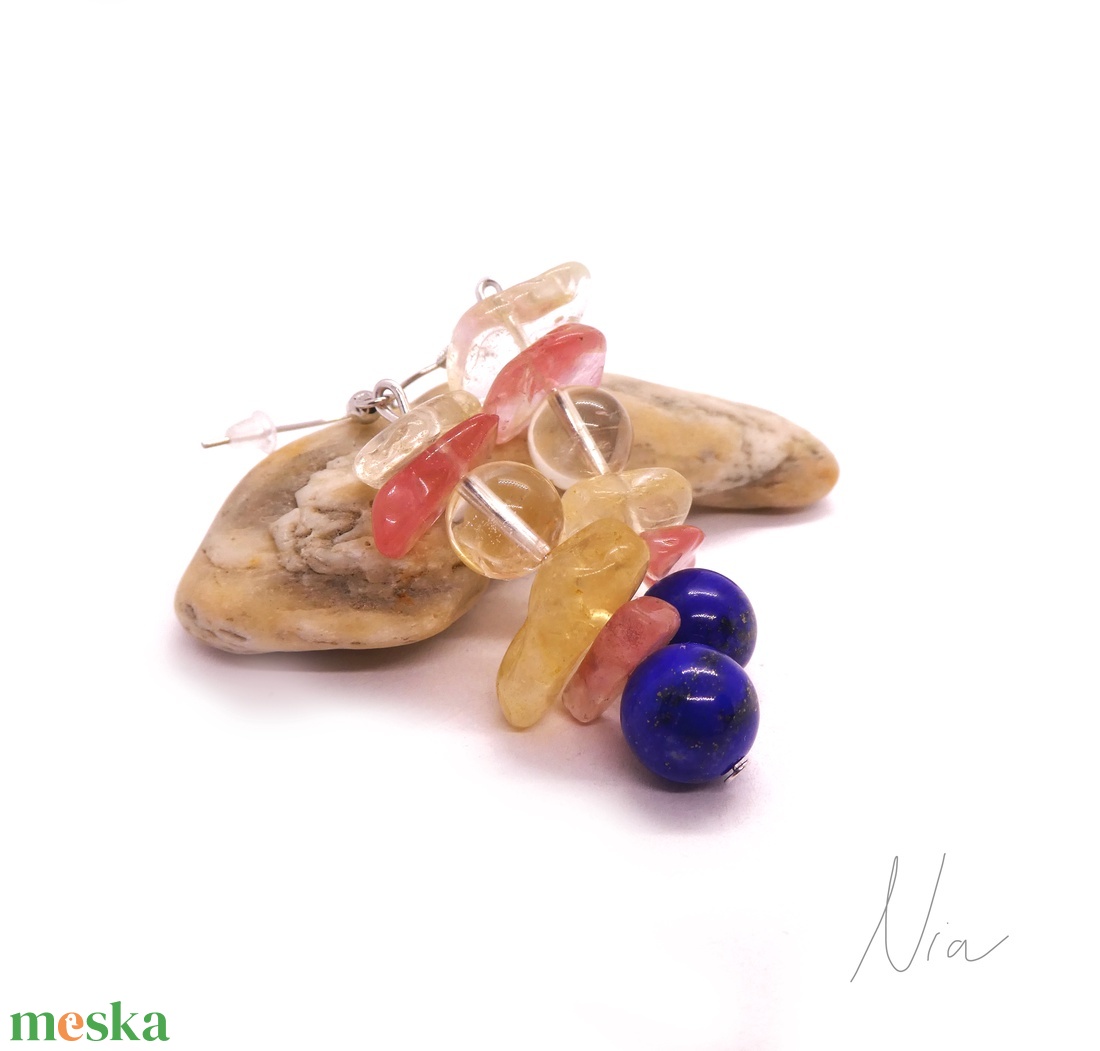 Vihar után - ásványfülbevaló - ékszer - fülbevaló - lógó fülbevaló - Meska.hu