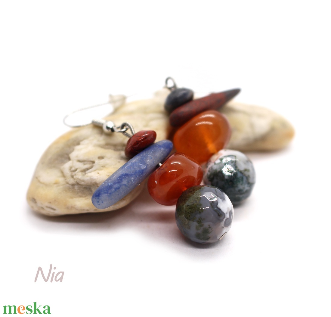 Ágas-bogas - ásványfülbevaló - ékszer - fülbevaló - lógó fülbevaló - Meska.hu