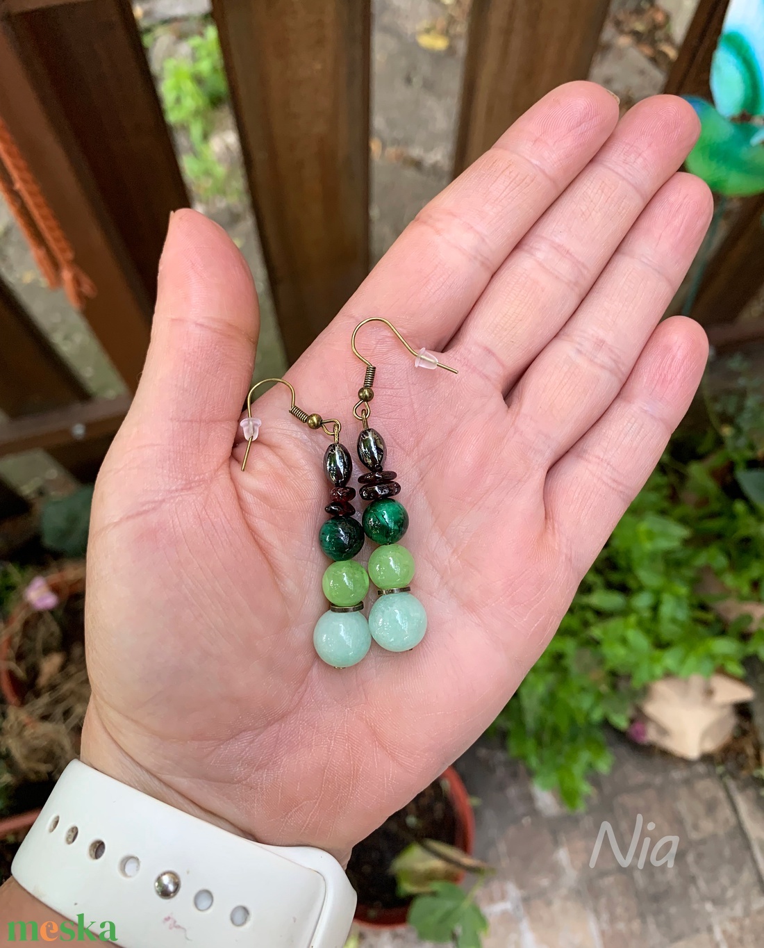 Smaragdváros - ásványfülbevaló - ékszer - fülbevaló - lógó fülbevaló - Meska.hu