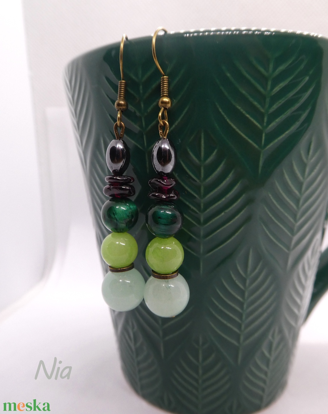 Smaragdváros - ásványfülbevaló - ékszer - fülbevaló - lógó fülbevaló - Meska.hu