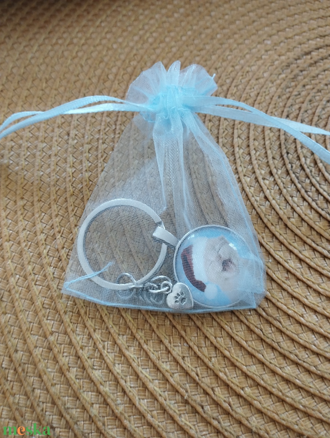 Karácsonyi kulcstartó cicával - táska & tok - kulcstartó & táskadísz - kulcstartó - Meska.hu