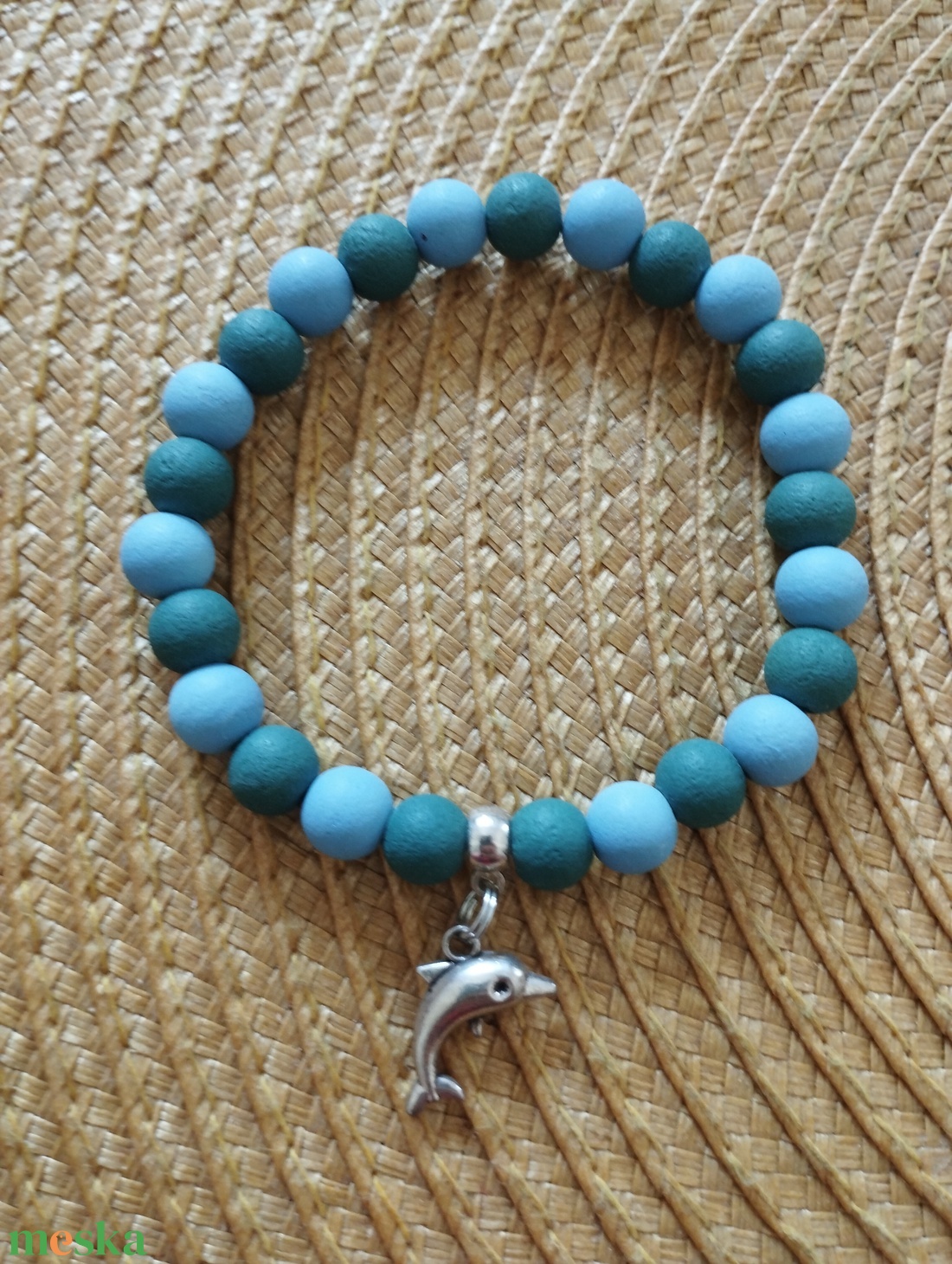 Kék karkötő delfin charmmal - ékszer - karkötő - gyöngyös karkötő - Meska.hu Kék karkötő delfin charmmal - ékszer - karkötő - gyöngyös karkötő - Meska.hu