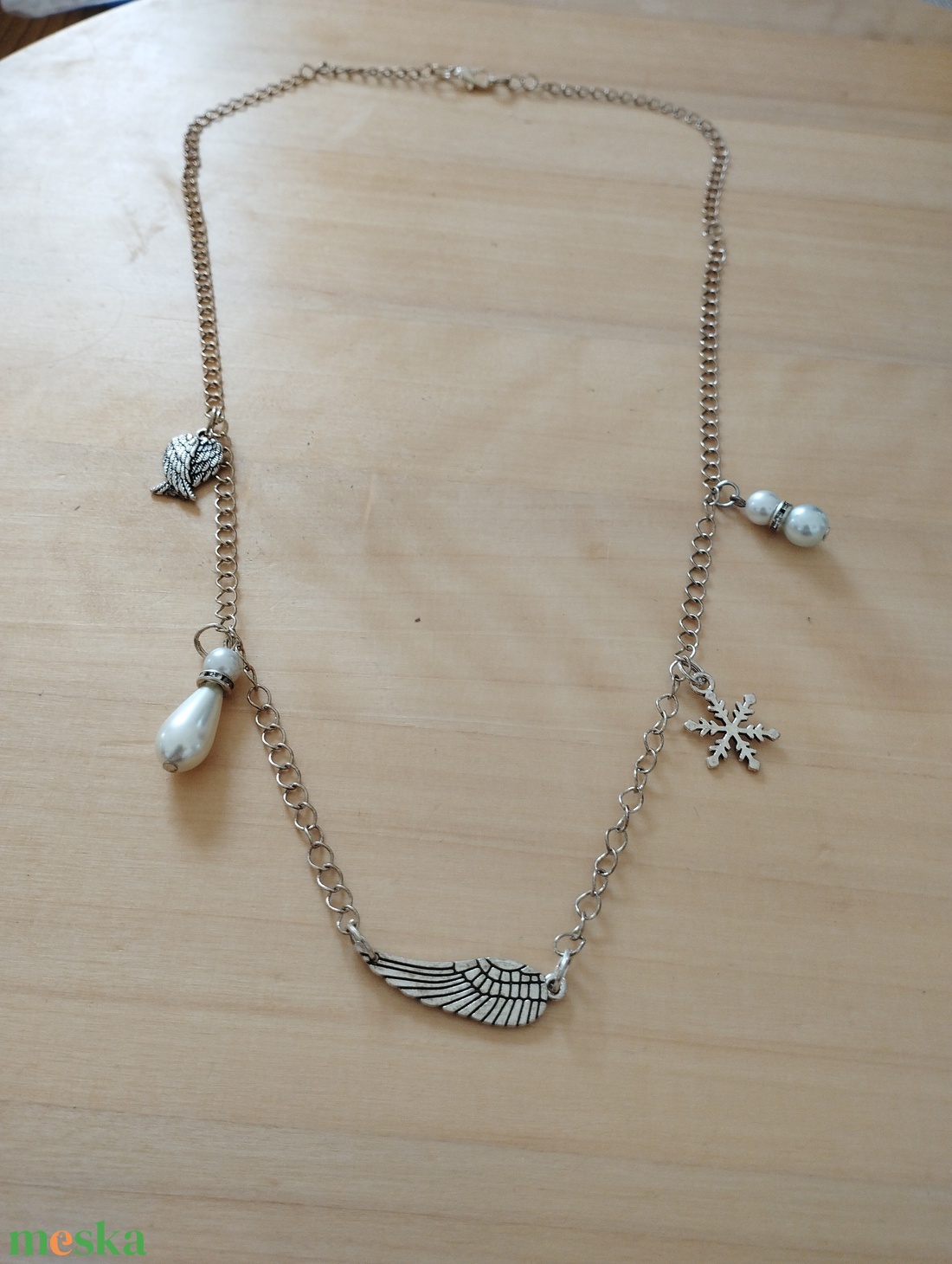 Angyalszárny medálos karácsonyi nyaklánc  - ékszer - nyaklánc - medál - Meska.hu