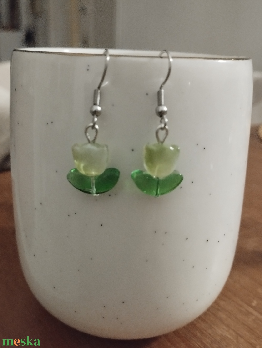 Tulipános fülbevaló orvosi acél fülivel - ékszer - fülbevaló - lógó fülbevaló - Meska.hu Tulipános fülbevaló orvosi acél fülivel - ékszer - fülbevaló - lógó fülbevaló - Meska.hu