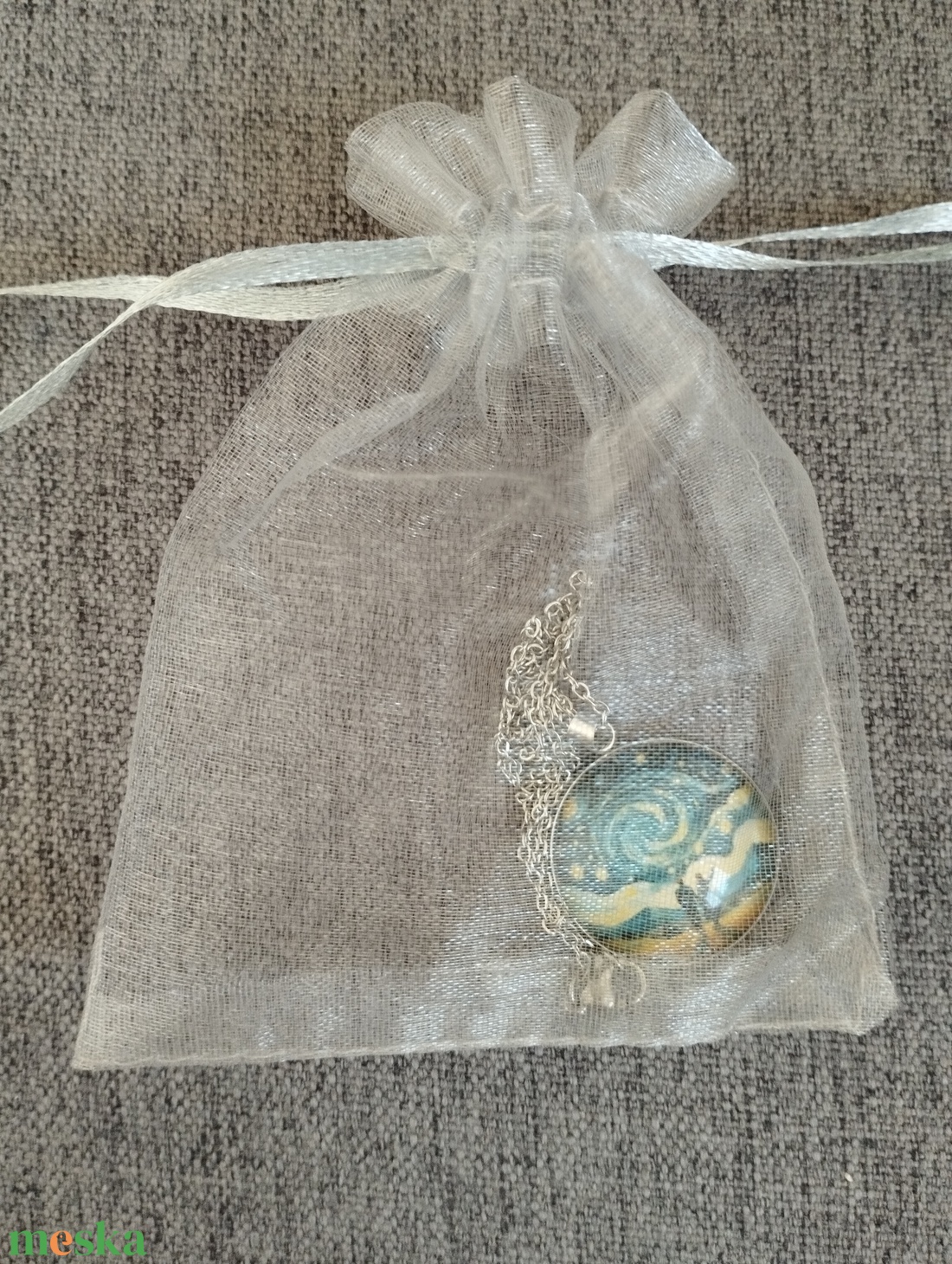 Üveg lencsés, orvosi acél nyaklánc Van Gogh motívummal - ékszer - nyaklánc - medálos nyaklánc - Meska.hu Üveg lencsés, orvosi acél nyaklánc Van Gogh motívummal - ékszer - nyaklánc - medálos nyaklánc - Meska.hu