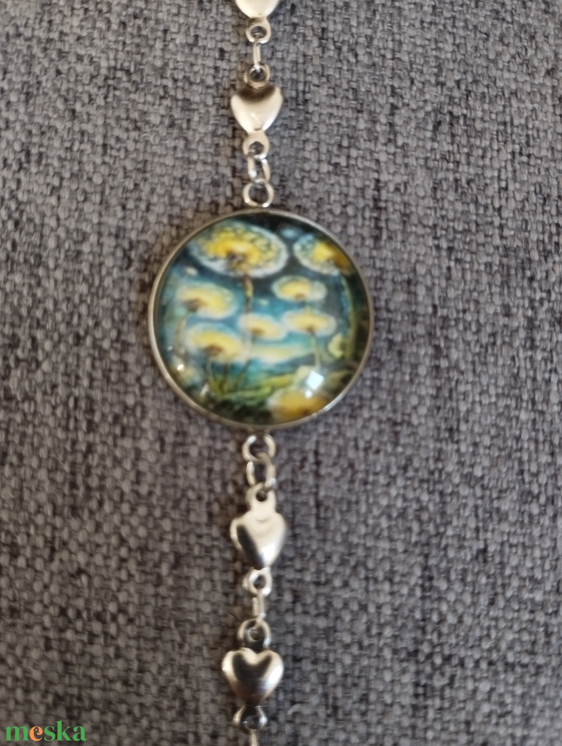 Van Gogh ihlette üveg lencsés, orvosi acél karkötő - ékszer - karkötő - karkötő medállal - Meska.hu Van Gogh ihlette üveg lencsés, orvosi acél karkötő - ékszer - karkötő - karkötő medállal - Meska.hu