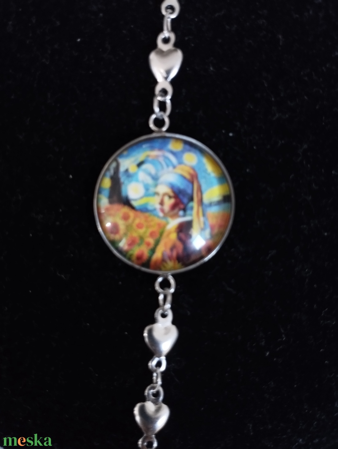 Üveg lencsés, orvosi acél karkötő - ékszer - karkötő - karkötő medállal - Meska.hu Üveg lencsés, orvosi acél karkötő - ékszer - karkötő - karkötő medállal - Meska.hu