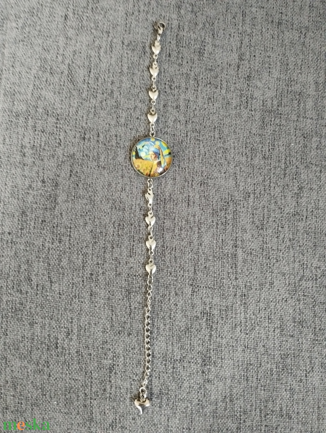 Üveg lencsés, orvosi acél karkötő - ékszer - karkötő - karkötő medállal - Meska.hu Üveg lencsés, orvosi acél karkötő - ékszer - karkötő - karkötő medállal - Meska.hu