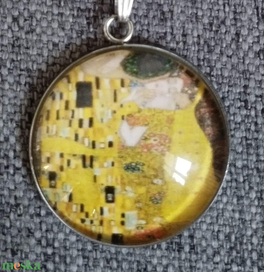 Gustav Klimt ihlette üveg lencsés, orvosi acél nyaklánc és fülbevaló szett - ékszer - nyaklánc - medálos nyaklánc - Meska.hu Gustav Klimt ihlette üveg lencsés, orvosi acél nyaklánc és fülbevaló szett - ékszer - nyaklánc - medálos nyaklánc - Meska.hu