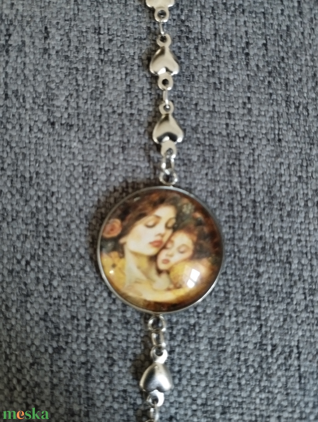 Klimt ihlette üveg lencsés, orvosi acél karkötő - ékszer - karkötő - karkötő medállal - Meska.hu Klimt ihlette üveg lencsés, orvosi acél karkötő - ékszer - karkötő - karkötő medállal - Meska.hu