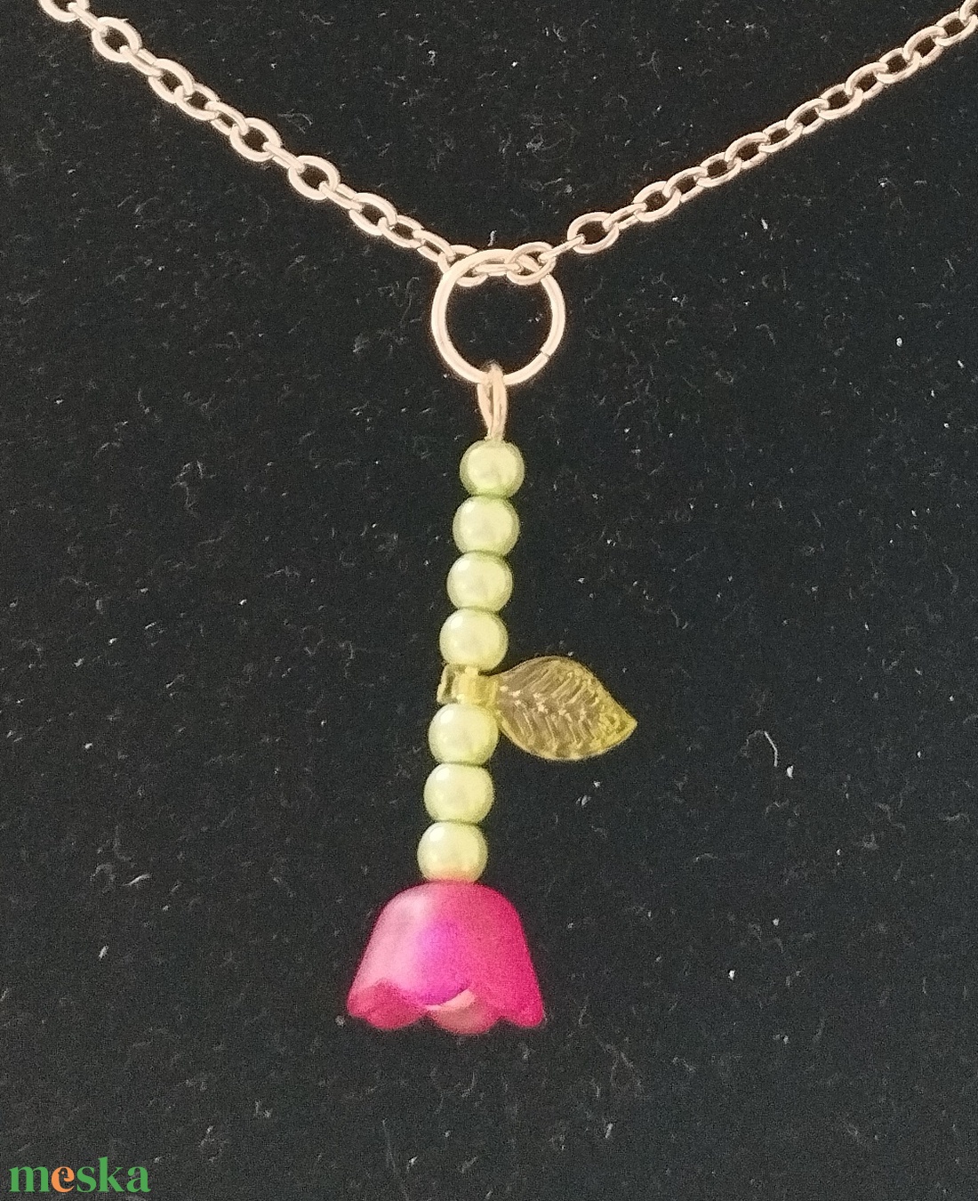 Tulipános nyaklánc, fülbevaló szett - ékszer - nyaklánc - gyöngyös nyaklánc - Meska.hu Tulipános nyaklánc, fülbevaló szett - ékszer - nyaklánc - gyöngyös nyaklánc - Meska.hu