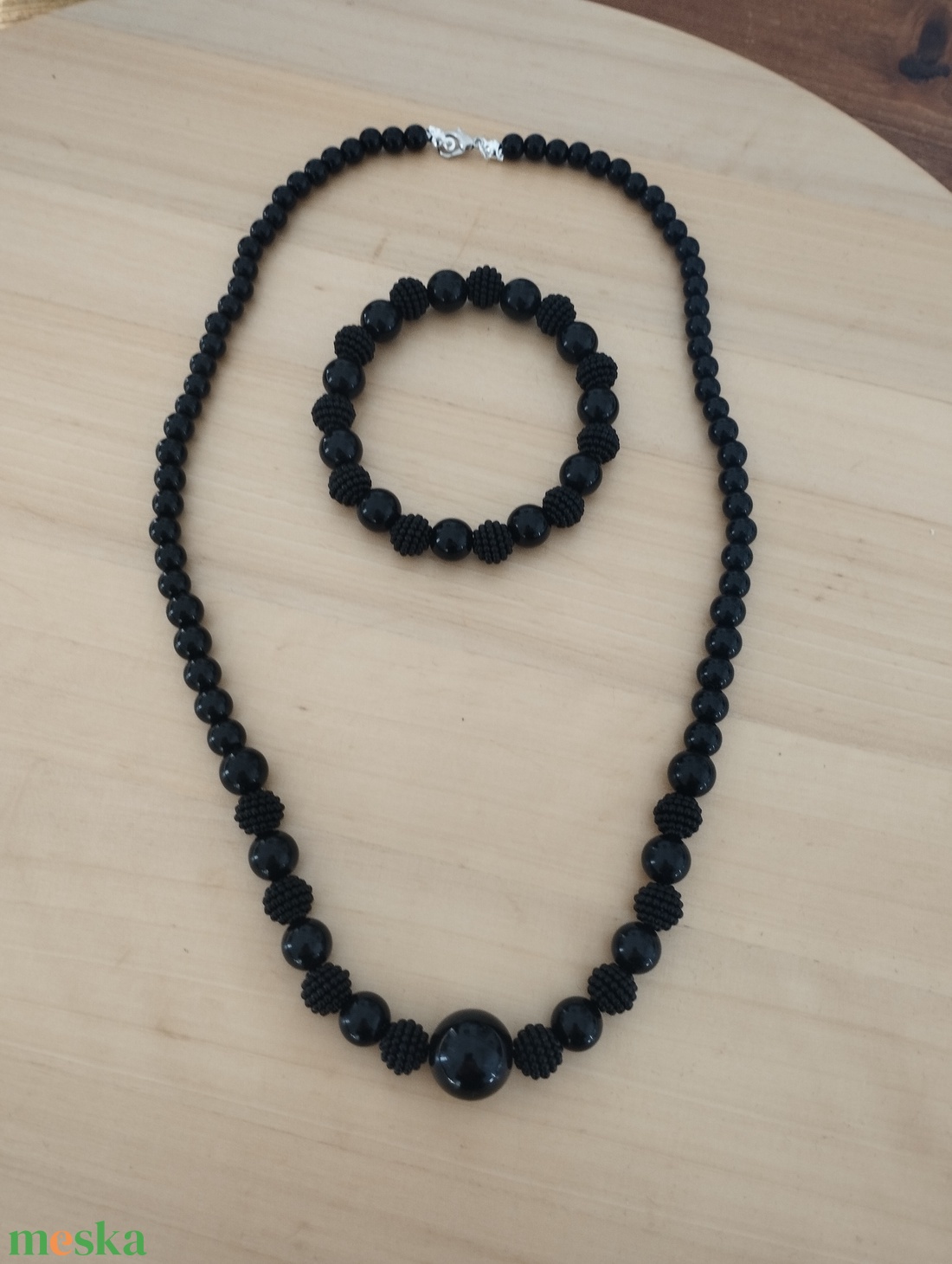 Nyaklánc, karkötő szett  - ékszer - nyaklánc - gyöngyös nyaklánc - Meska.hu