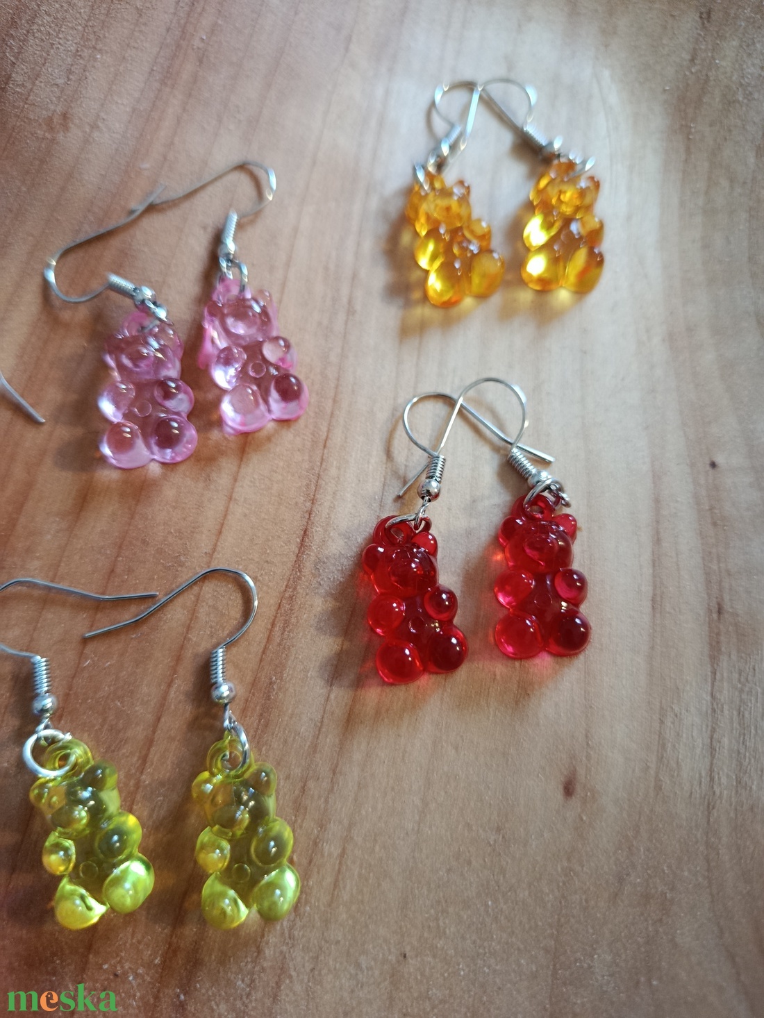 Gumimacis  fülbevaló - ékszer - nyaklánc - medálos nyaklánc - Meska.hu