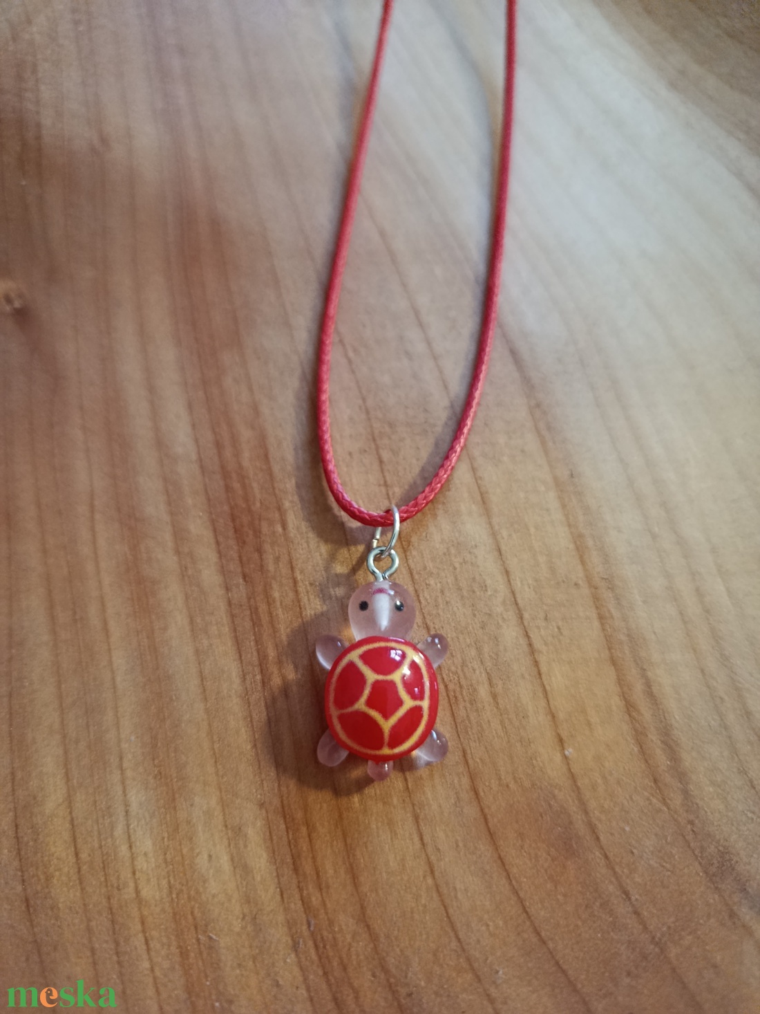 Sötétben világító teknőc nyaklánc   - ékszer - nyaklánc - medálos nyaklánc - Meska.hu