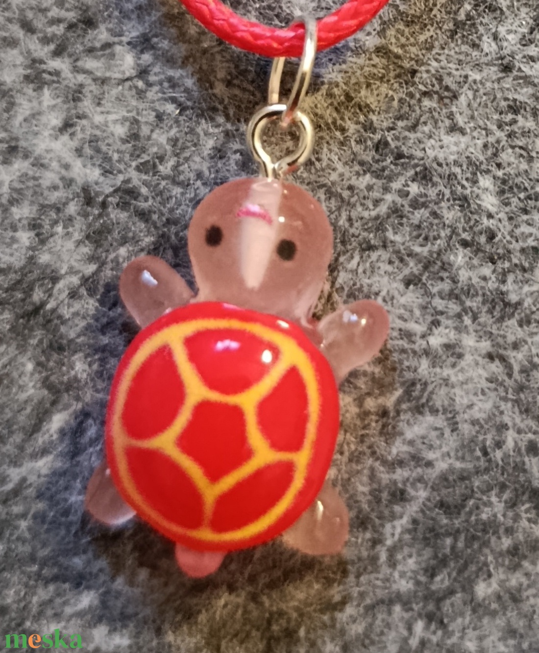 Sötétben világító teknőc nyaklánc   - ékszer - nyaklánc - medálos nyaklánc - Meska.hu