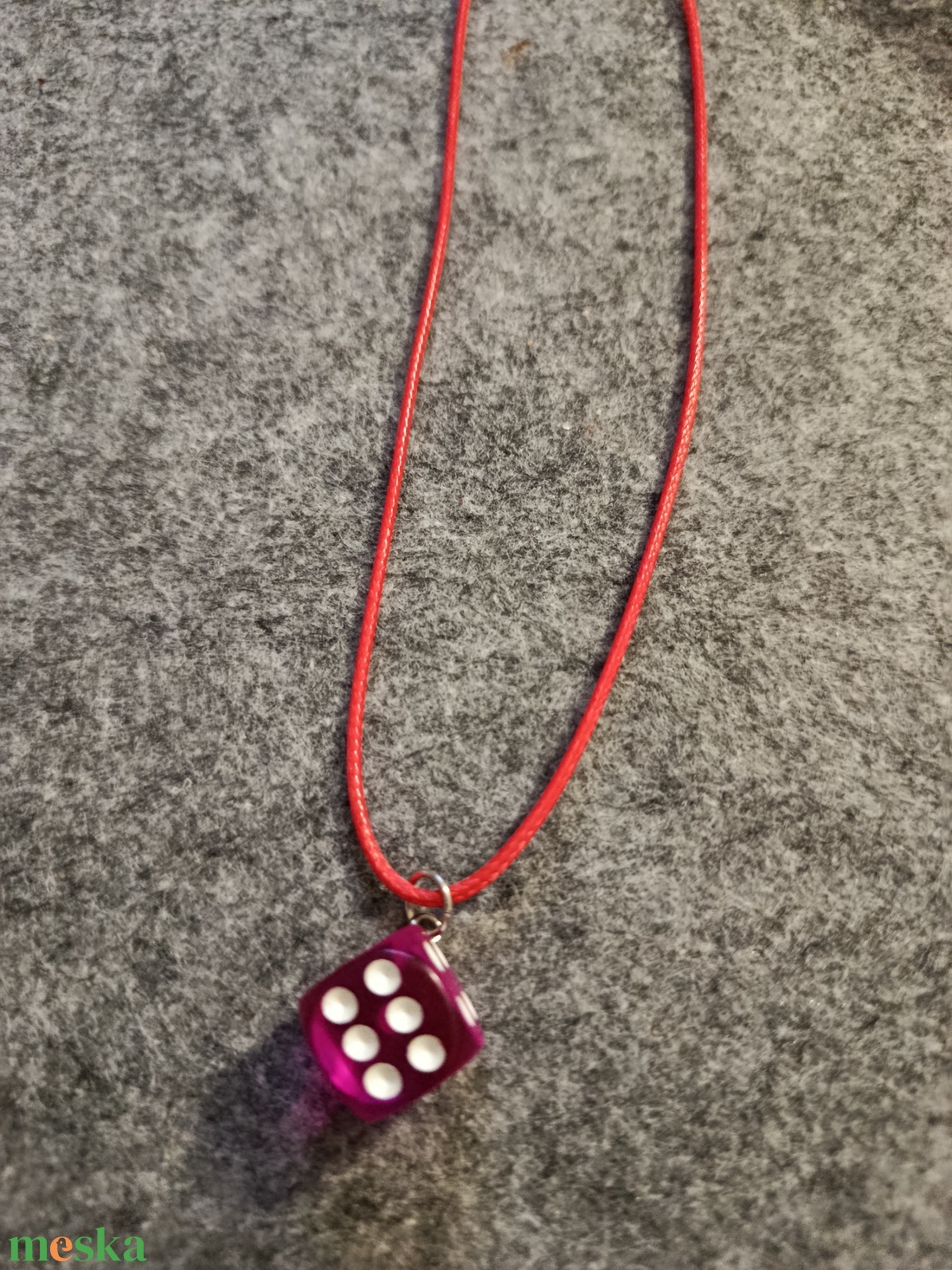Dobókocka nyaklánc   - ékszer - nyaklánc - medálos nyaklánc - Meska.hu