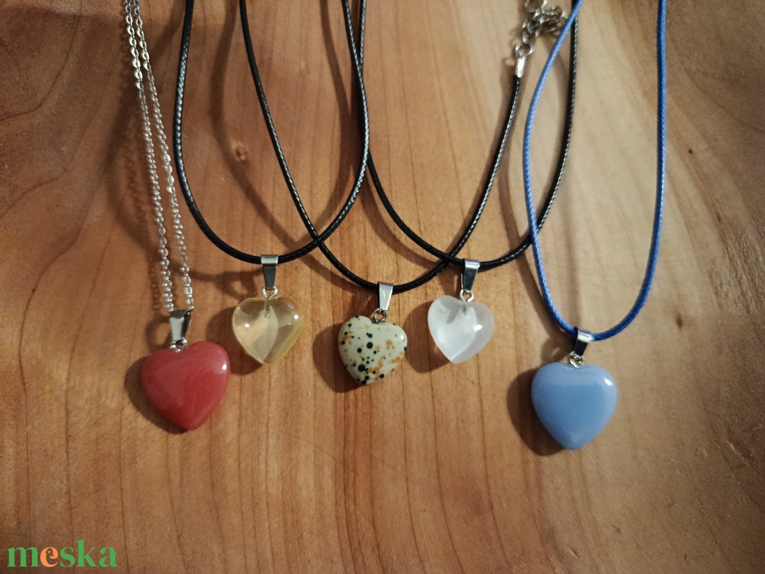 Szívecskés nyaklánc   - ékszer - nyaklánc - medálos nyaklánc - Meska.hu