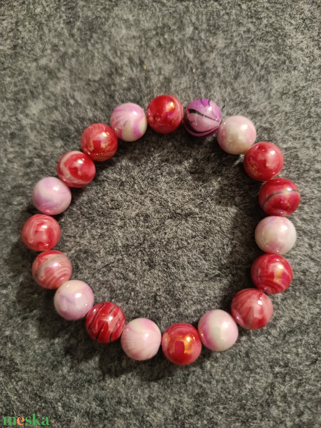 Cukorka színű karkötő gyermekeknek  - ékszer - karkötő - gyöngyös karkötő - Meska.hu